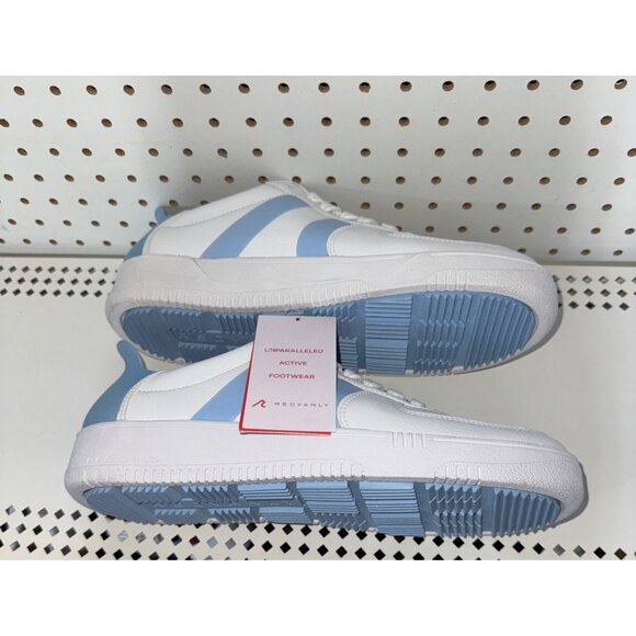 Redvanly Contender Mens Leather Spikeless Golf Shoes Size 12 White Blue main image 3